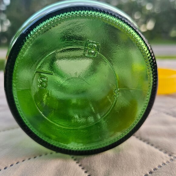 Vintage Anchor Hocking Green Yellow Lemons Lemonade Juice Jar Glass Container - Picture 4 of 9